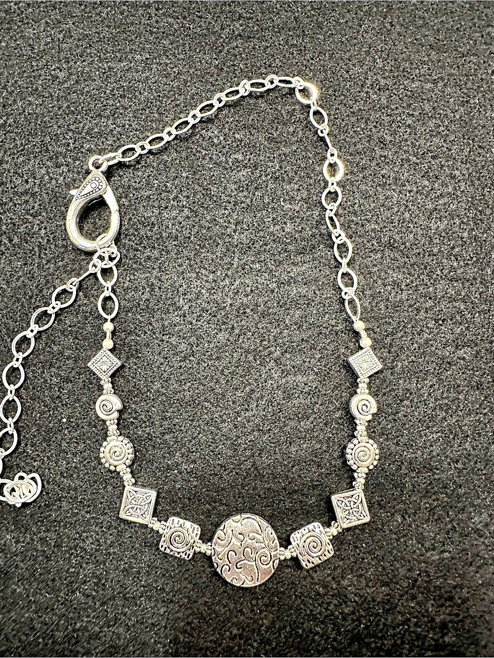 Silver-Tone Statement Necklace Like New